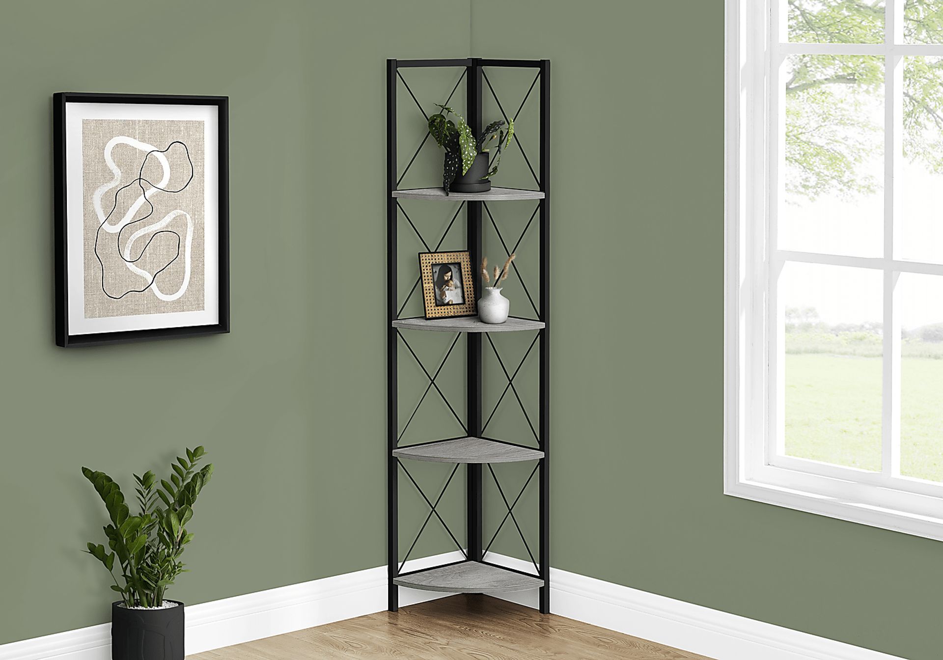 Wilford Gray Bookcase - Image 9