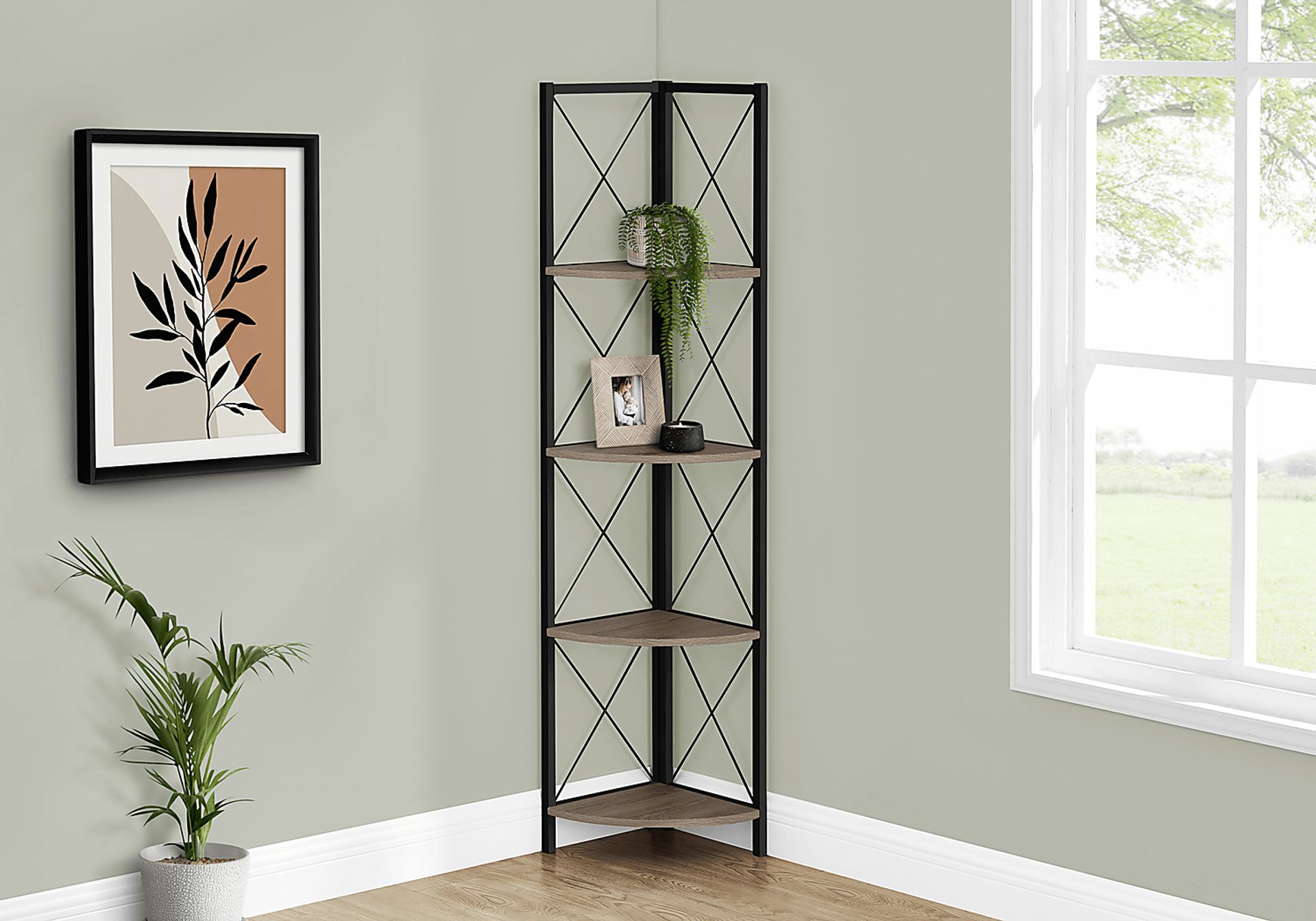 Wilford Taupe Bookcase - Image 9
