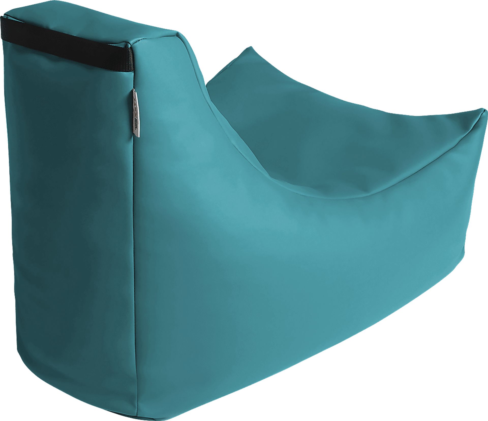 Kids Wilfy Turquoise Small Bean Bag Chair - Image 4