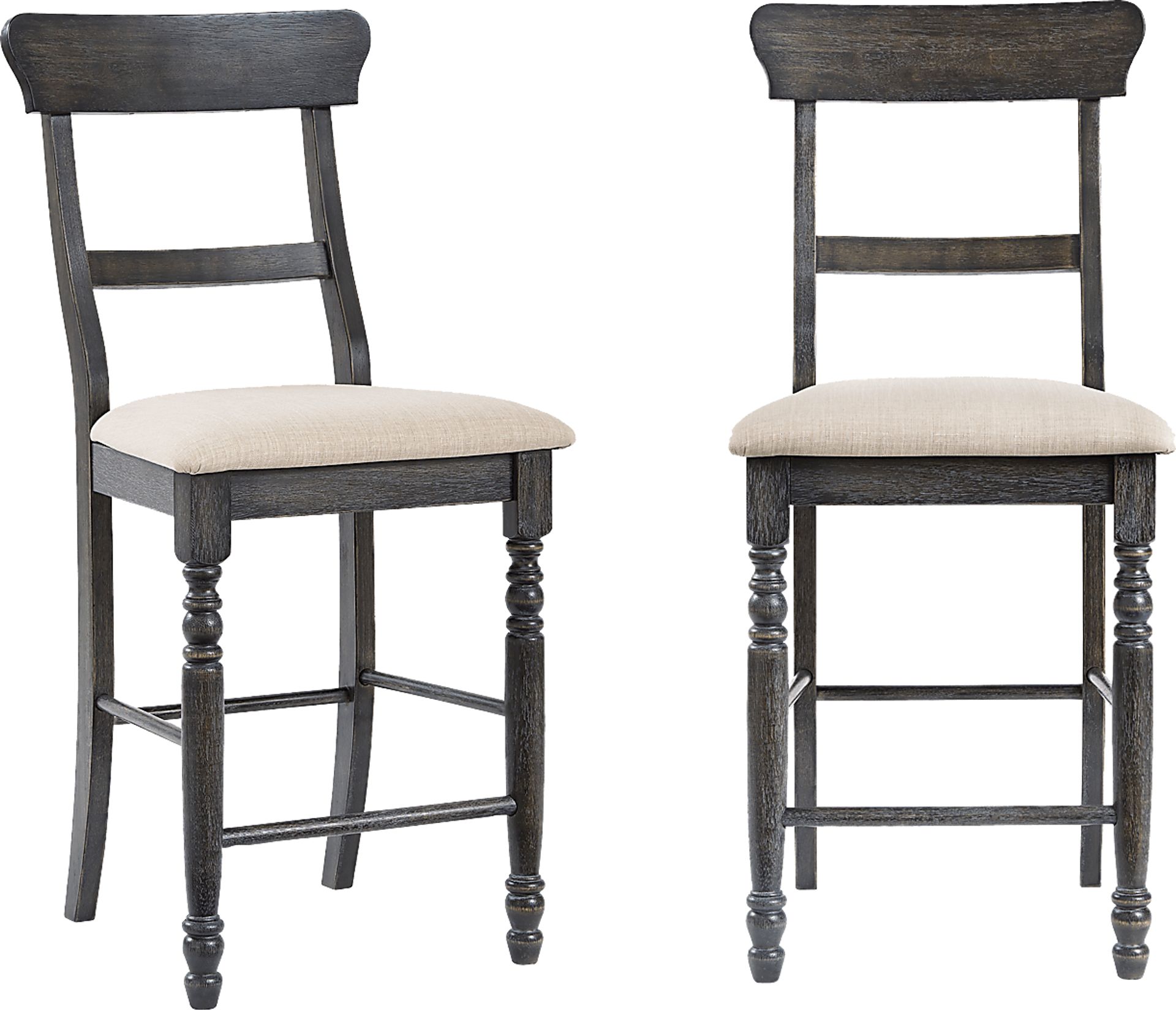 Willamina Black Counter Stool, Set of 2 - Image 1