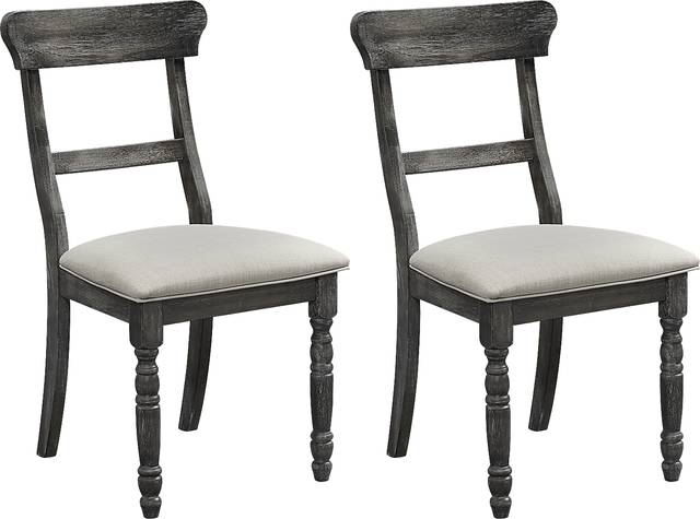 Willamina Black Side Chair, Set of 2 - Thumbnail - Image 1