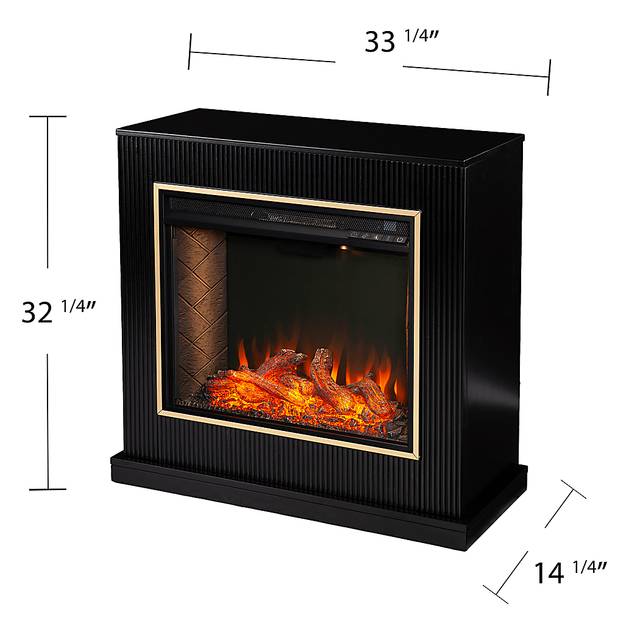 Willaurel III Black 33 in. Console, With Smart Electric Fireplace - Thumbnail - Image 6