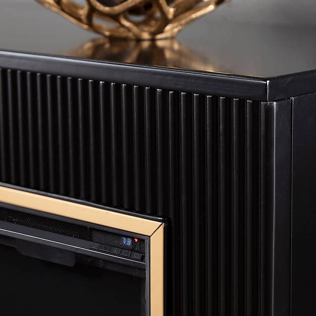 Willaurel II Black 33 in. Console With Electric Log Fireplace - Thumbnail - Image 4