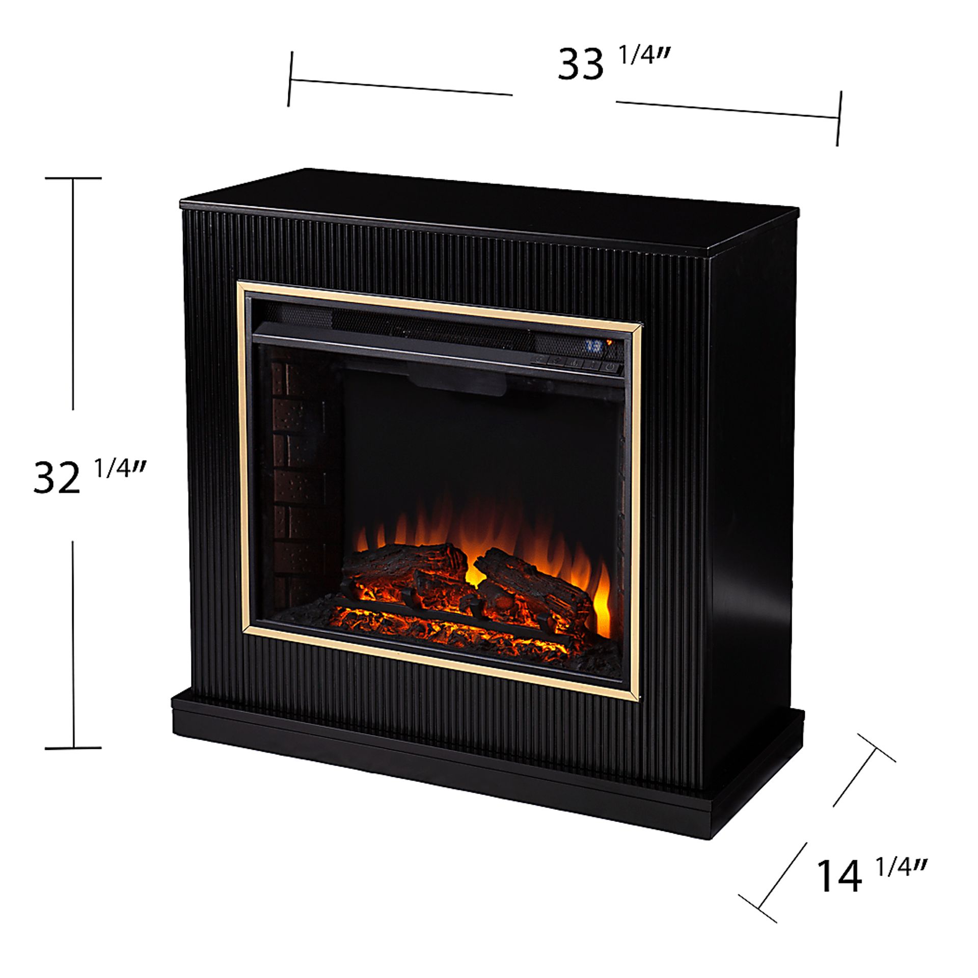 Willaurel II Black 33 in. Console With Electric Log Fireplace - Image 6