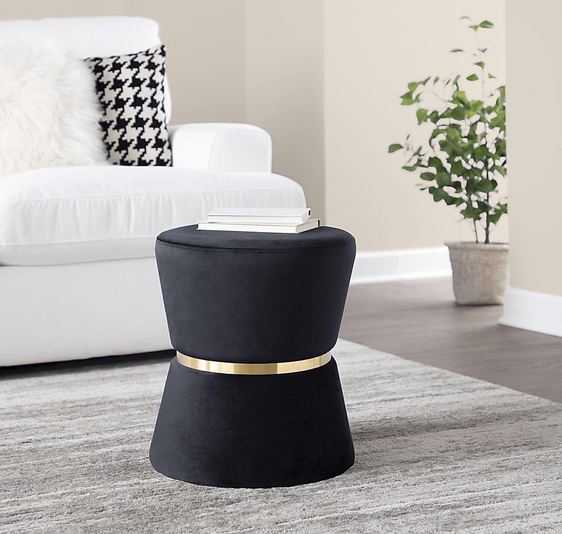 Willella Black Ottoman - Image 2
