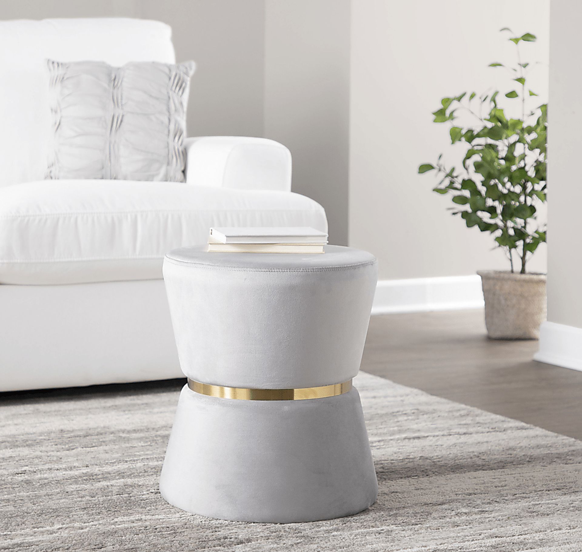 Willella Gray Ottoman - Image 2