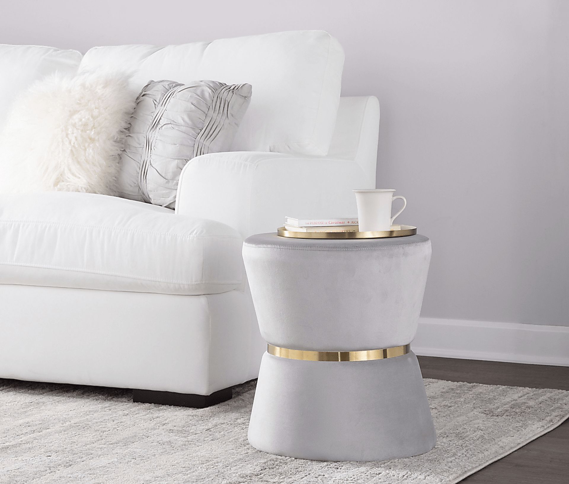 Willella Gray Ottoman - Image 4