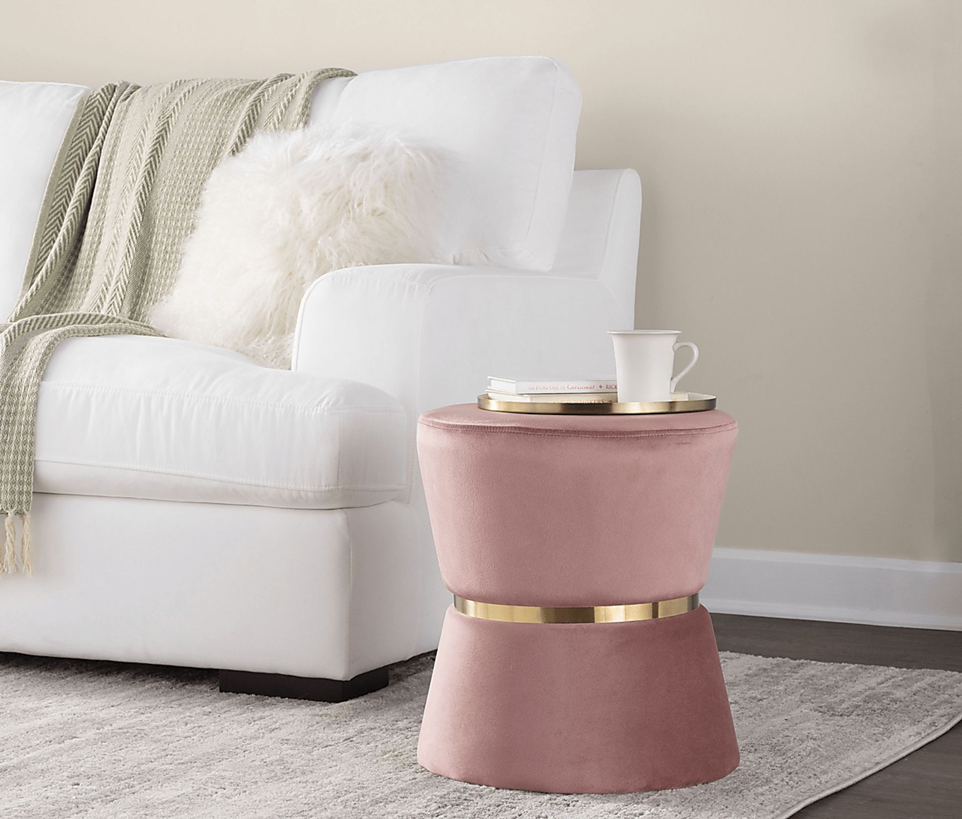Willella Pink Ottoman - Image 4