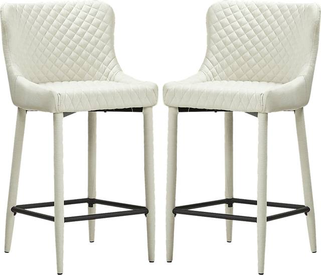 Willet Ivory Counter Height Stools (Set of 2) - Thumbnail - Image 1