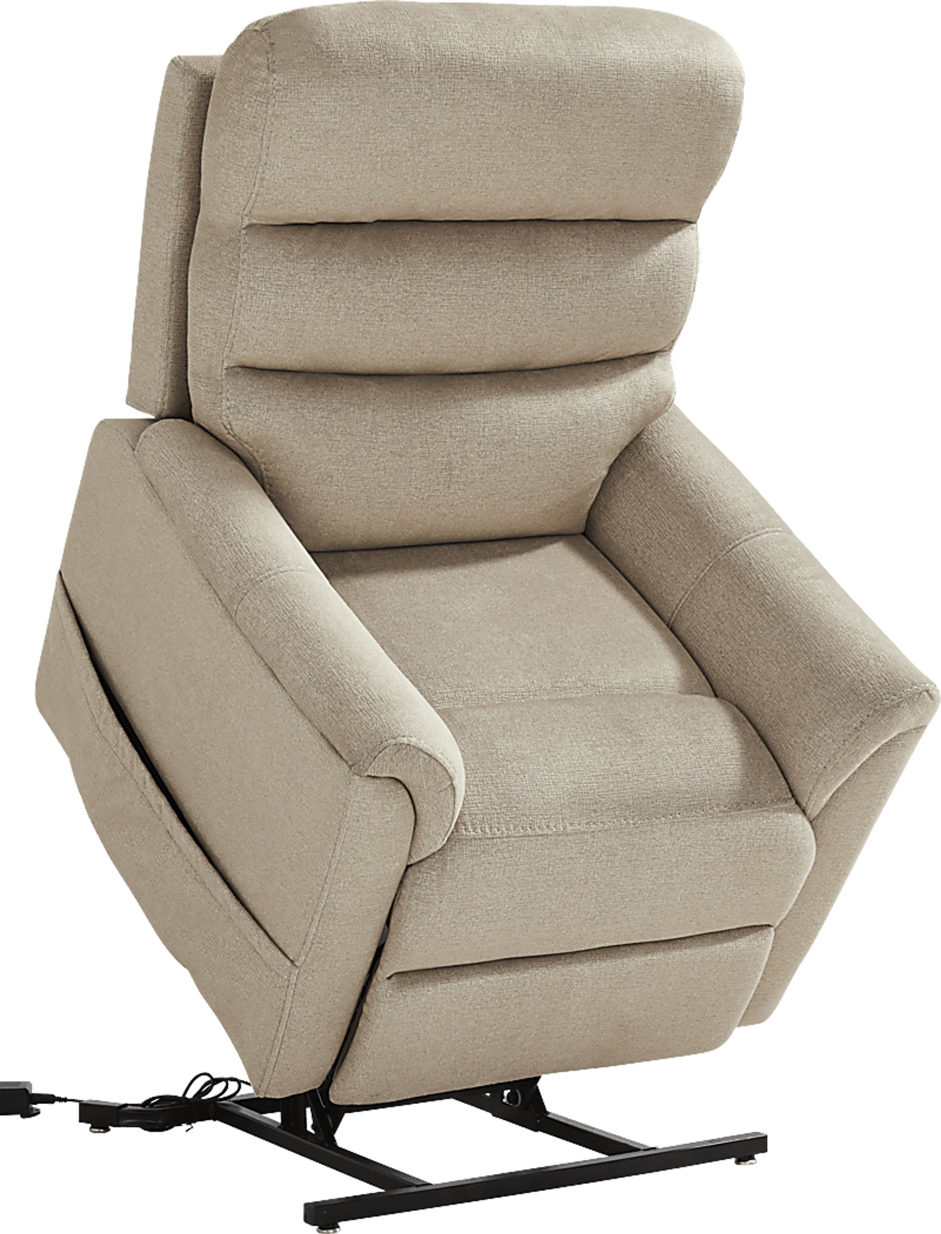 Willeta Beige Power Lift Recliner - Image 4