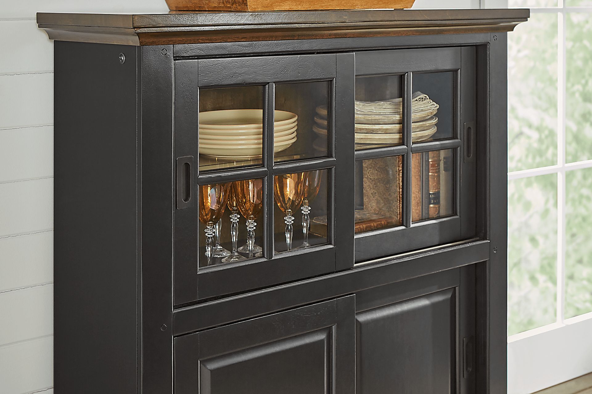 Williamsport Black Cherry Sliding Door Curio - Image 3