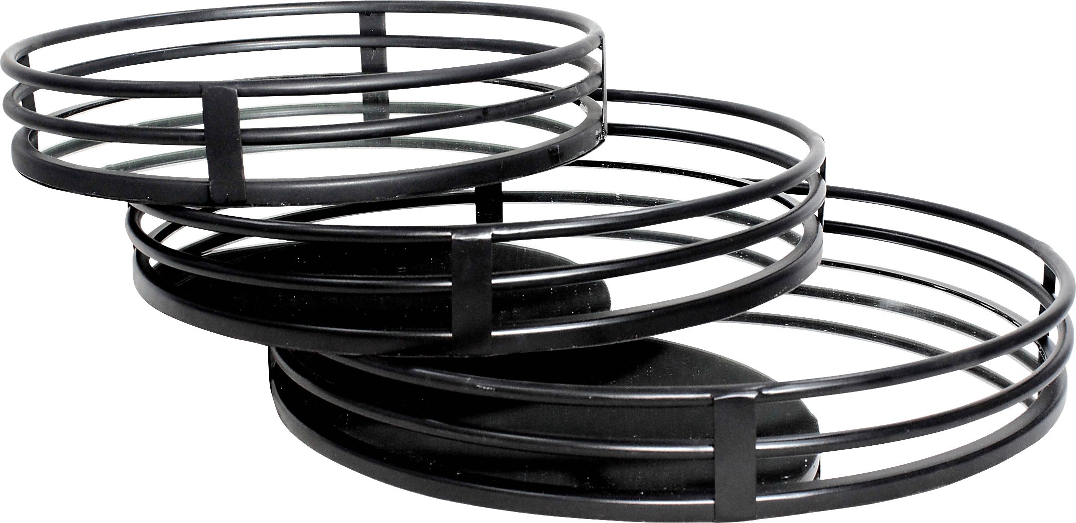 Williwaw Black Tray, Set of 3