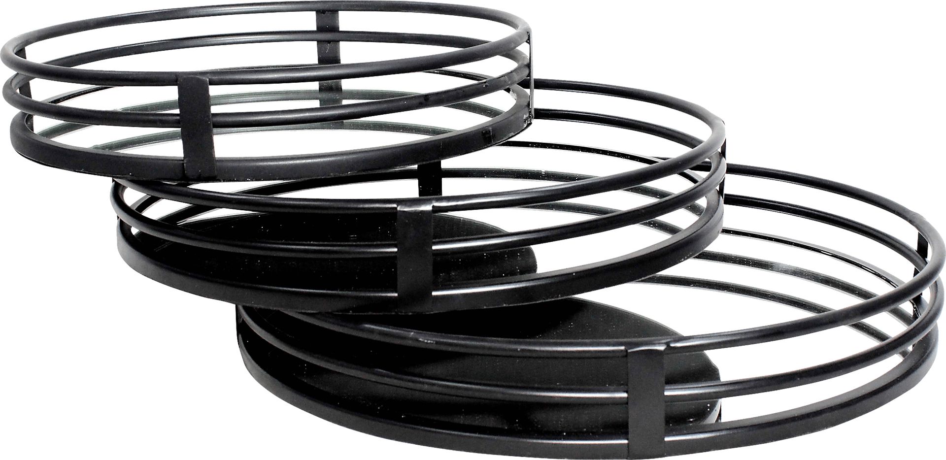 Williwaw Black Tray, Set of 3 - Image 1