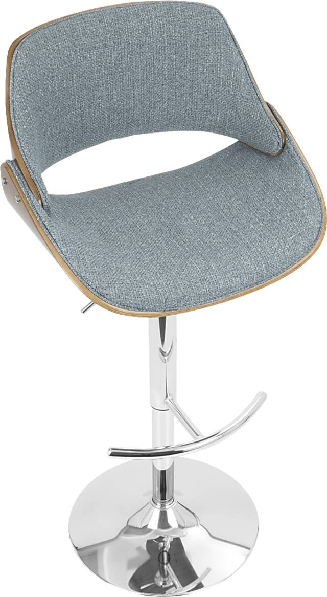Willmann Blue Adjustable Barstool, Set of 2 - Thumbnail - Image 3