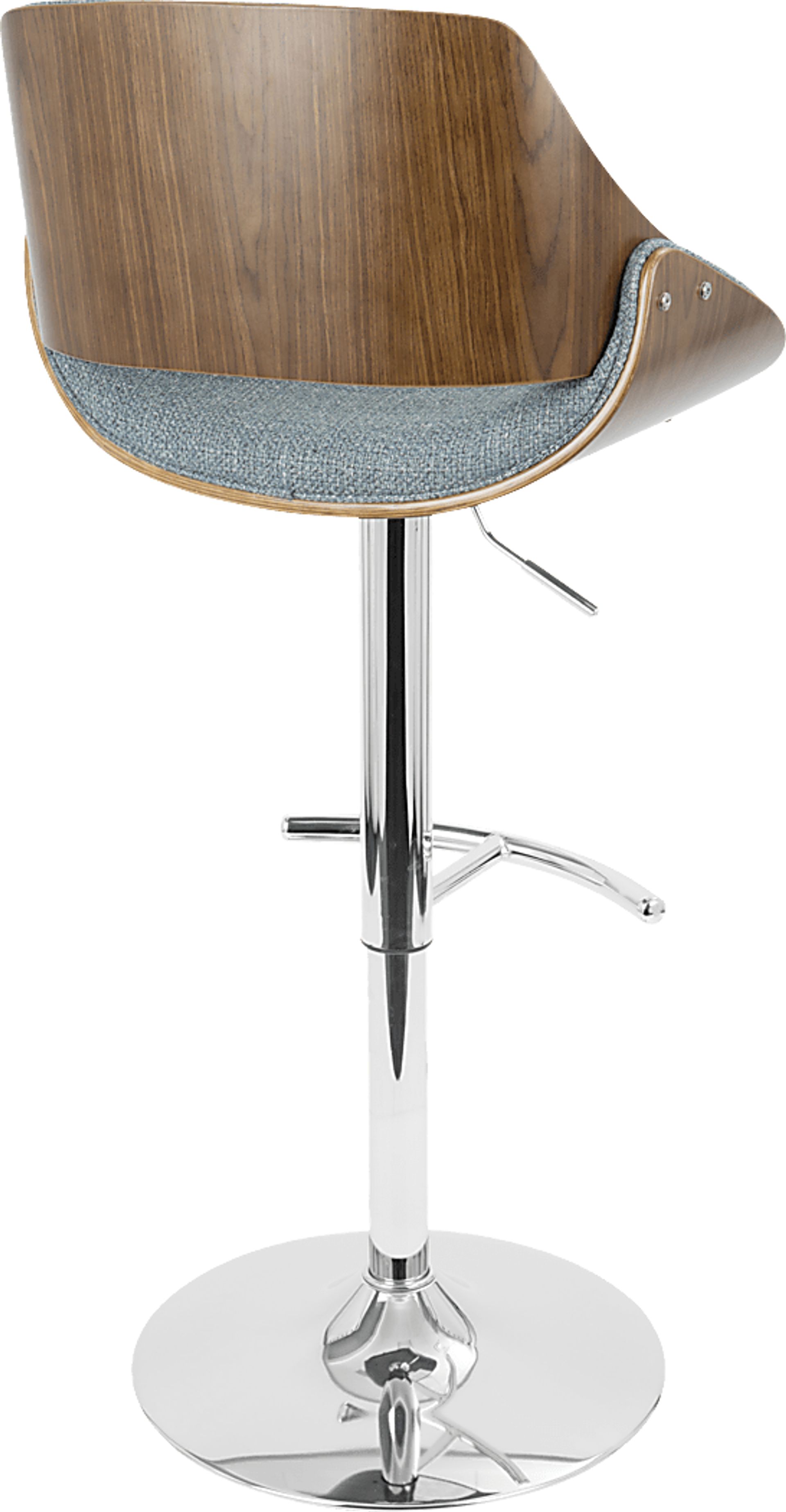 Willmann Blue Adjustable Swivel Barstool, Set of 3 - Image 6