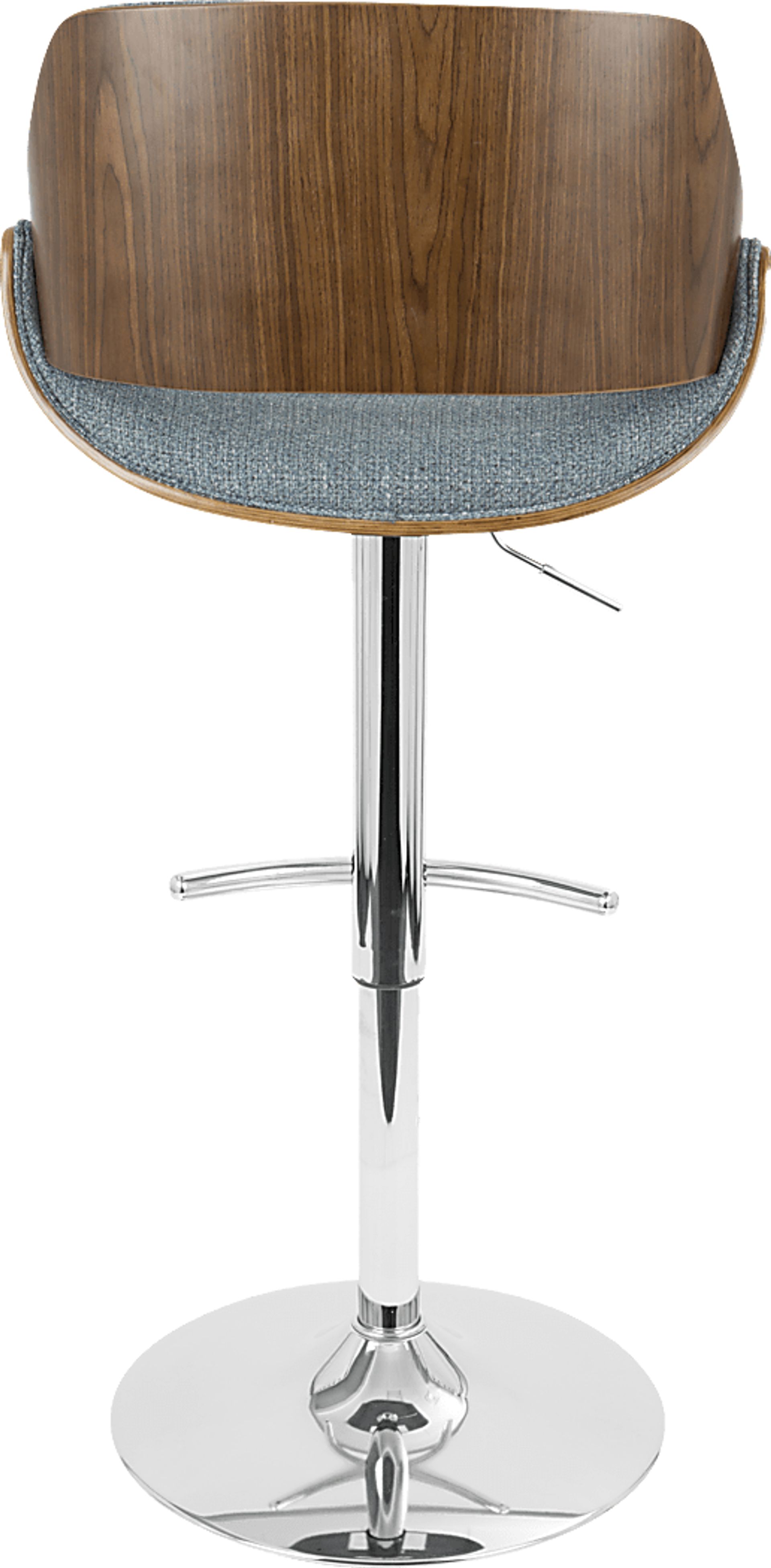 Willmann Blue Adjustable Swivel Barstool, Set of 3 - Image 7