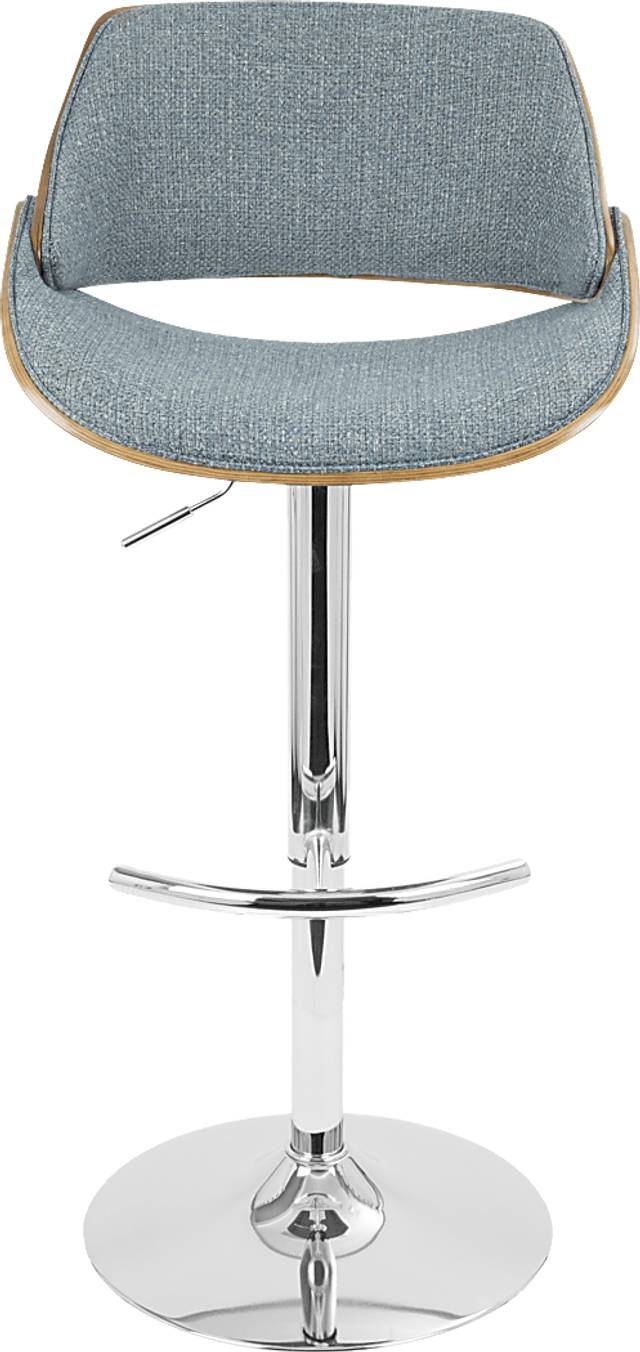 Willmann Blue Adjustable Swivel Barstool, Set of 3 - Thumbnail - Image 8
