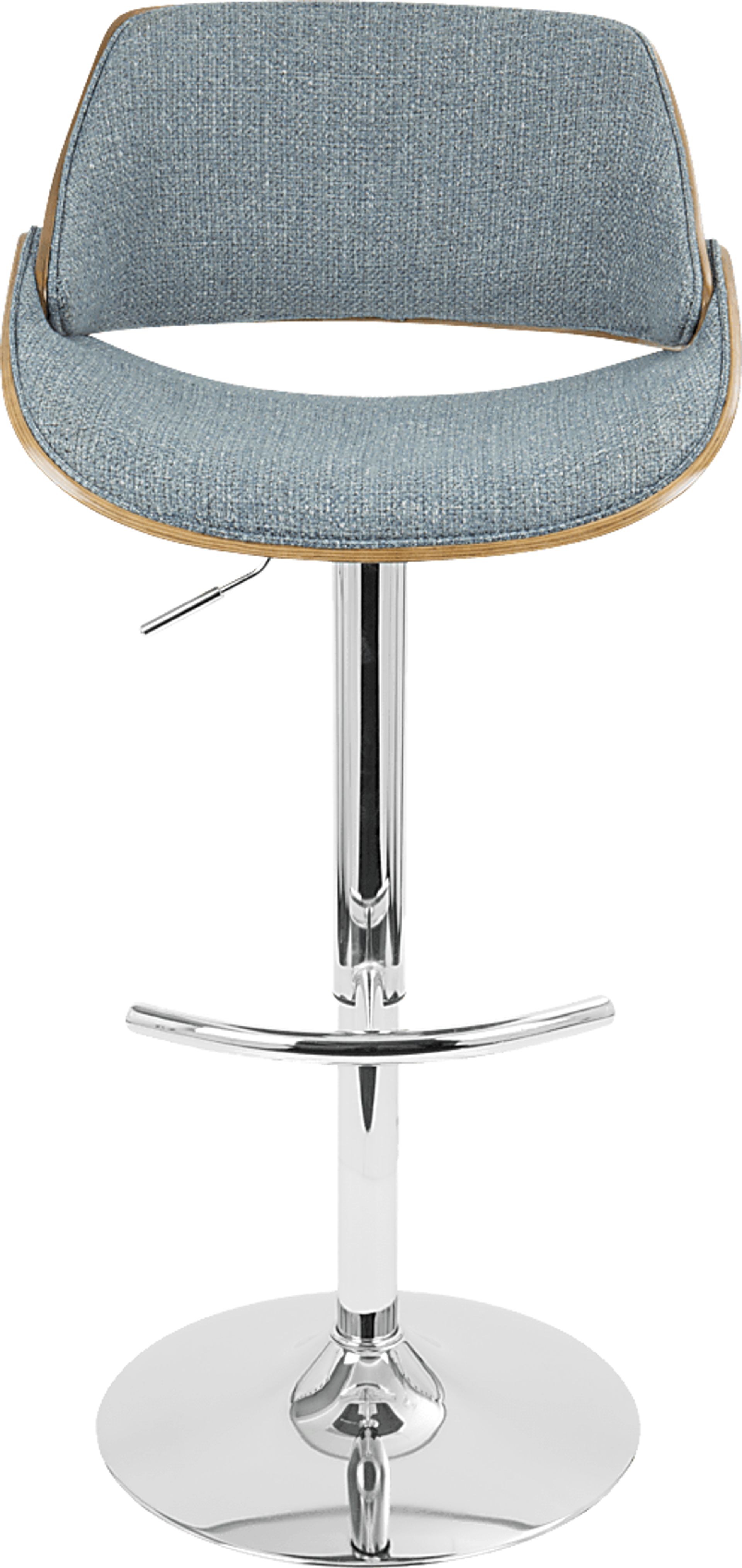 Willmann Blue Adjustable Swivel Barstool, Set of 3 - Image 8