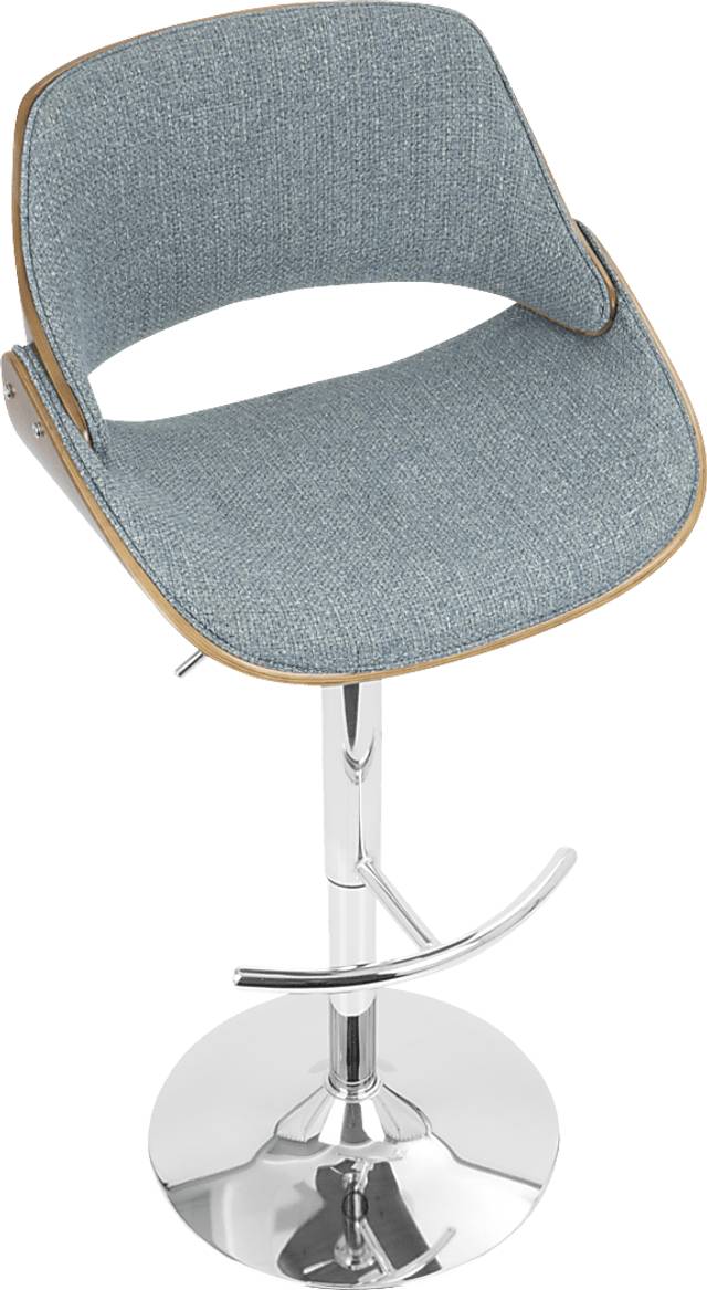 Willmann Blue Adjustable Swivel Barstool, Set of 3 - Thumbnail - Image 9