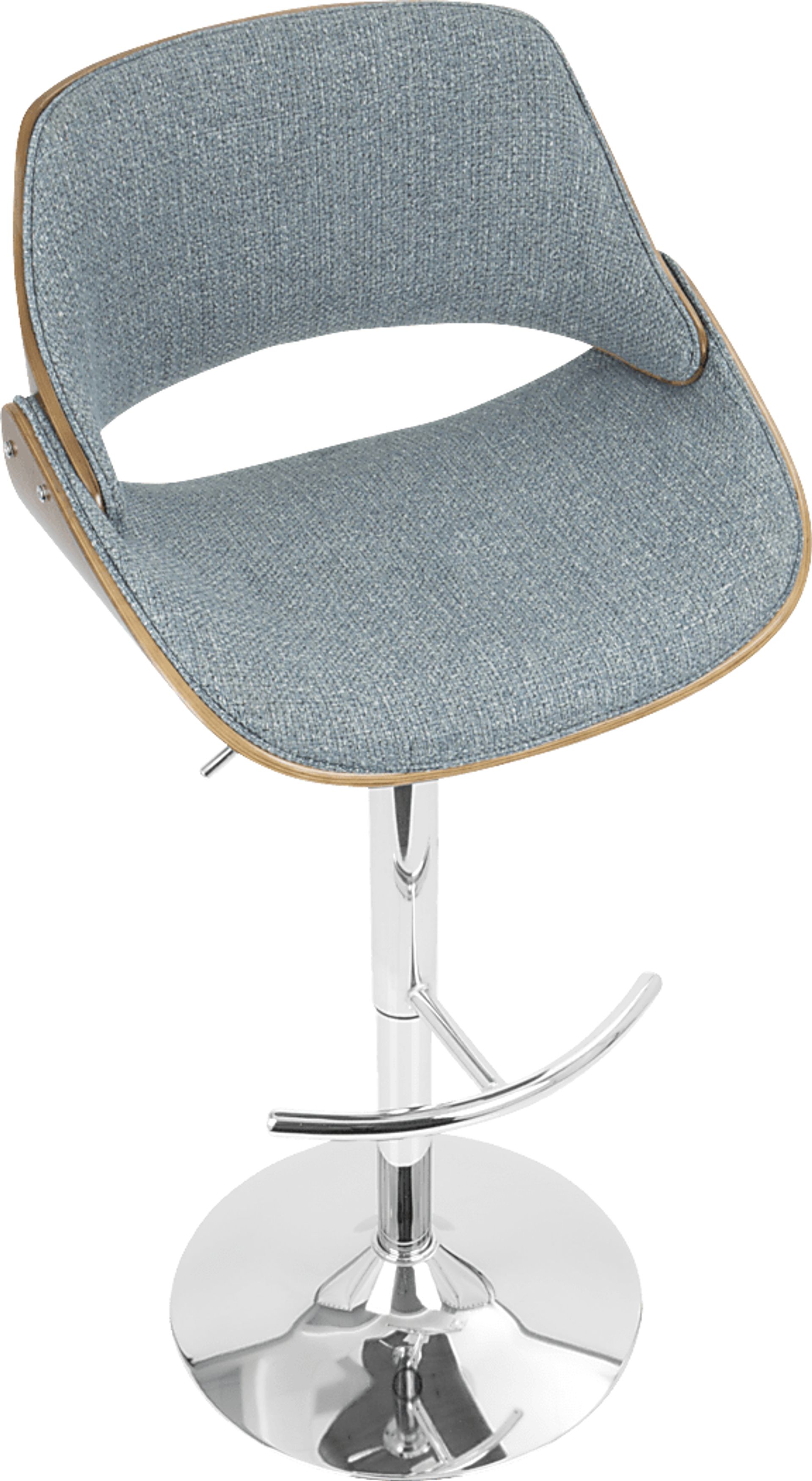 Willmann Blue Adjustable Swivel Barstool, Set of 3 - Image 9