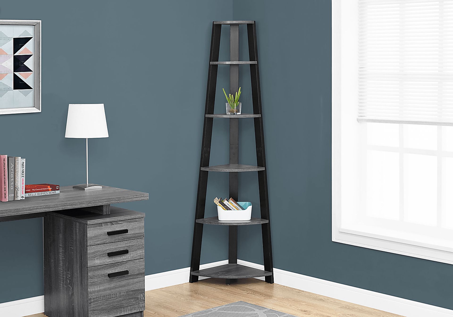 Willomet Gray Bookcase - Image 2
