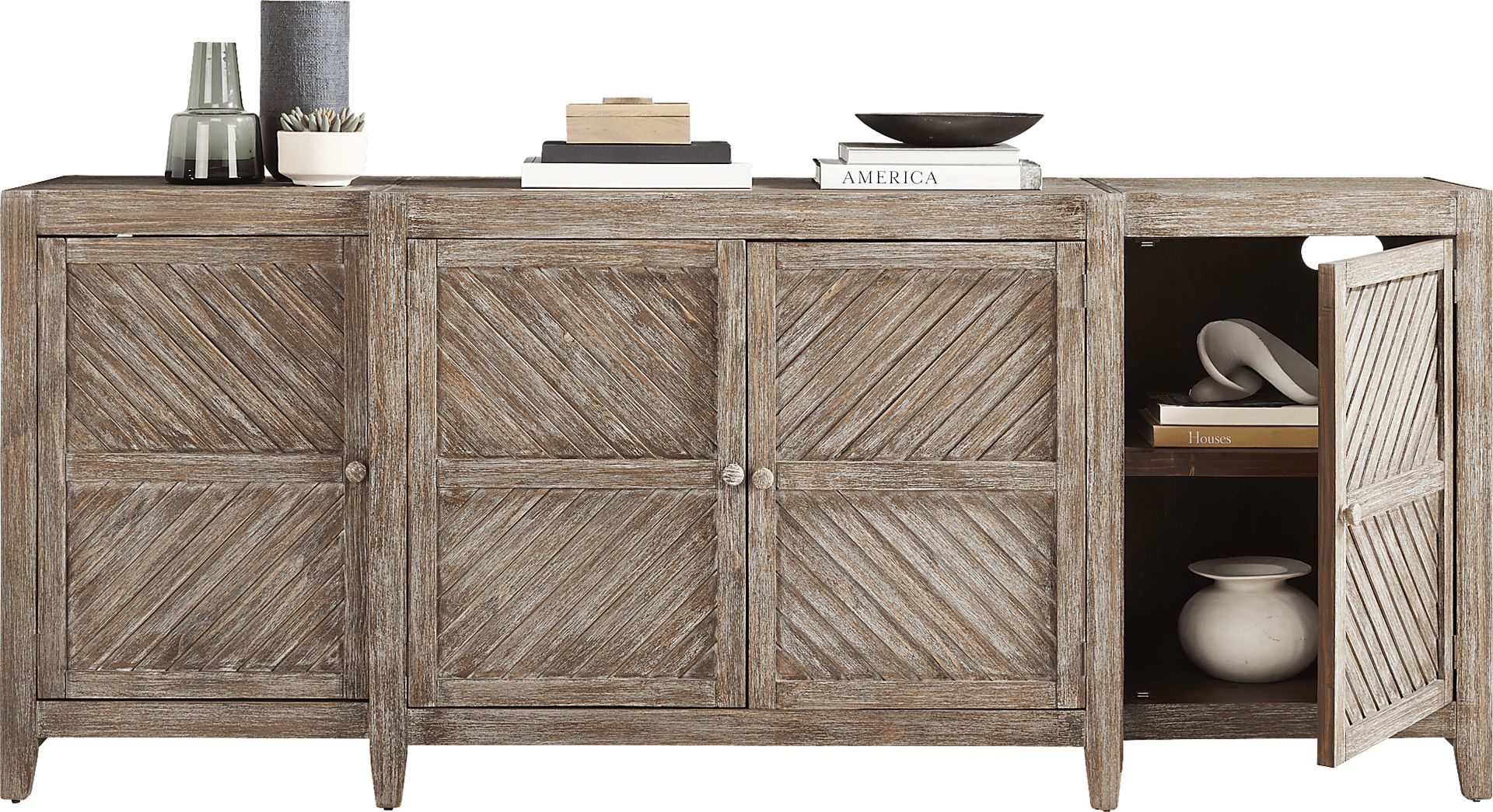 Willowcrest Brown 95 in. Credenza - Image 2