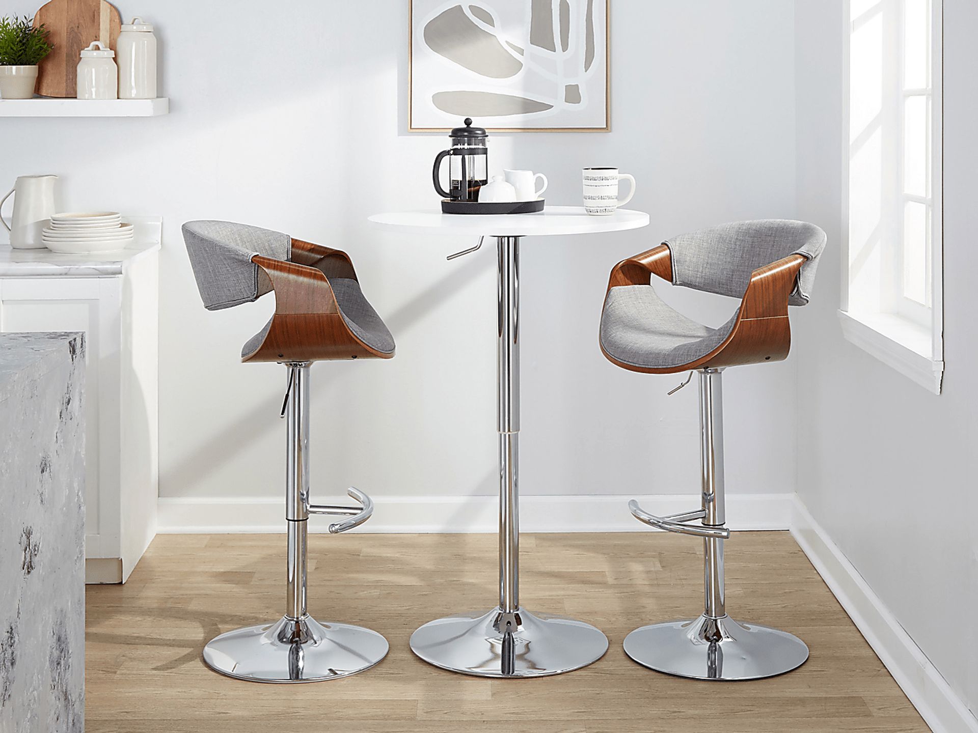 Willowwick Gray Adjustable Barstool, Set of 2 - Image 2