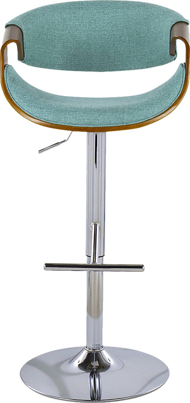Willowwick Teal Adjustable Barstool, Set of 2 - Thumbnail - Image 3