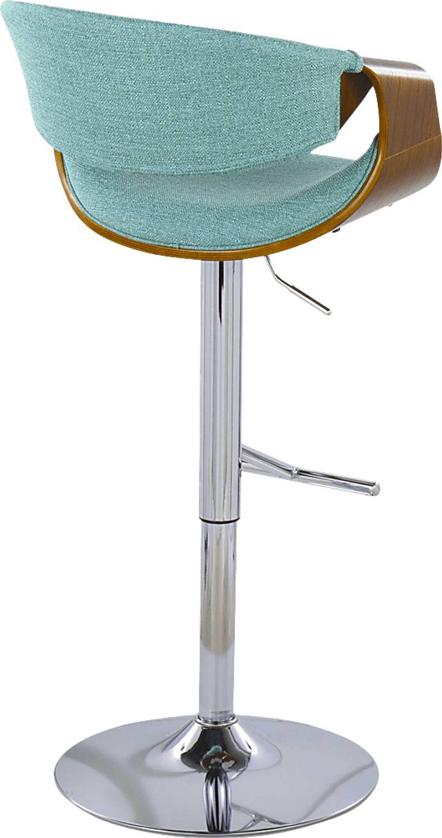 Willowwick Teal Adjustable Barstool, Set of 2 - Thumbnail - Image 4