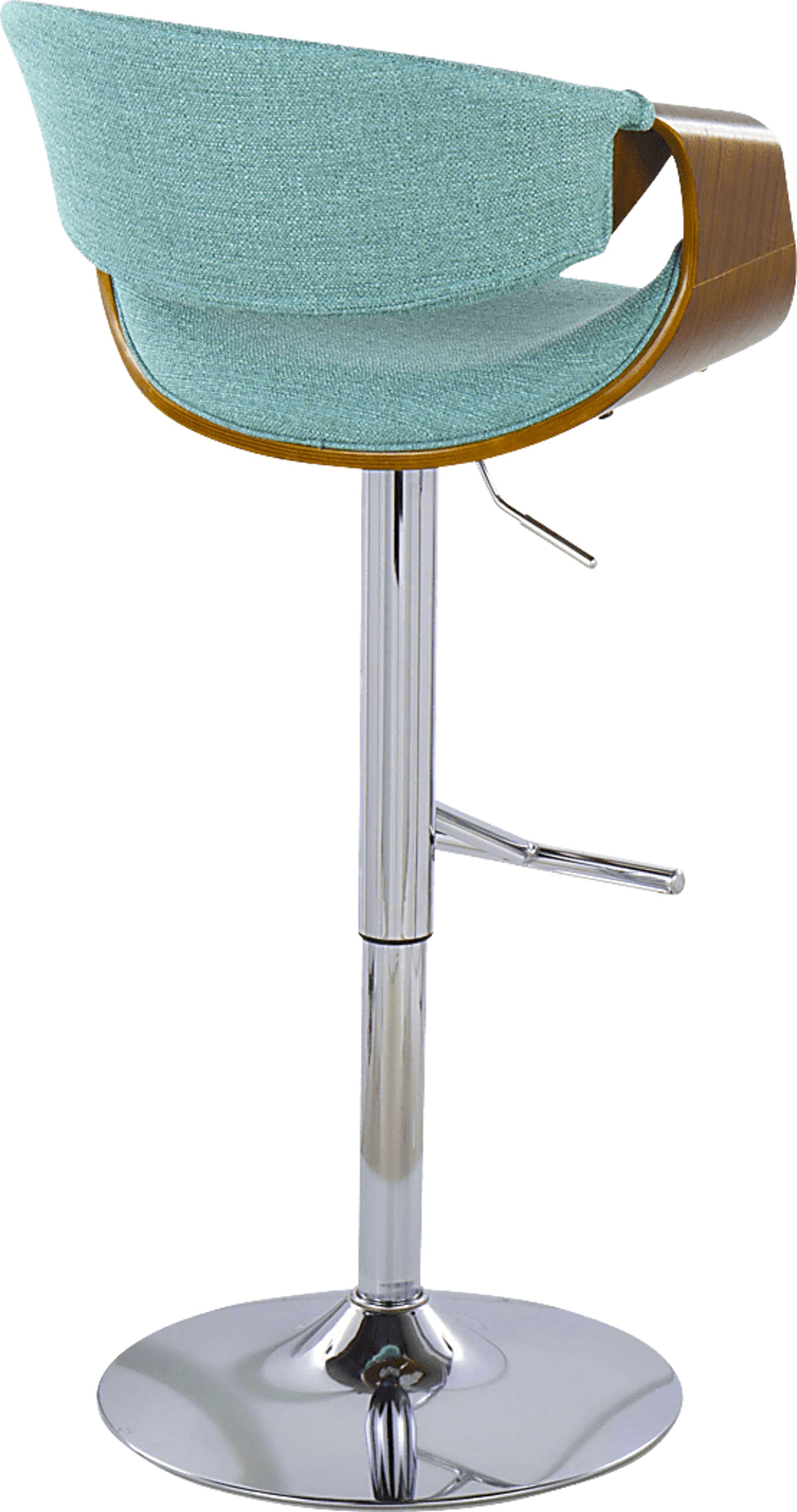Willowwick Teal Adjustable Barstool, Set of 2 - Image 4