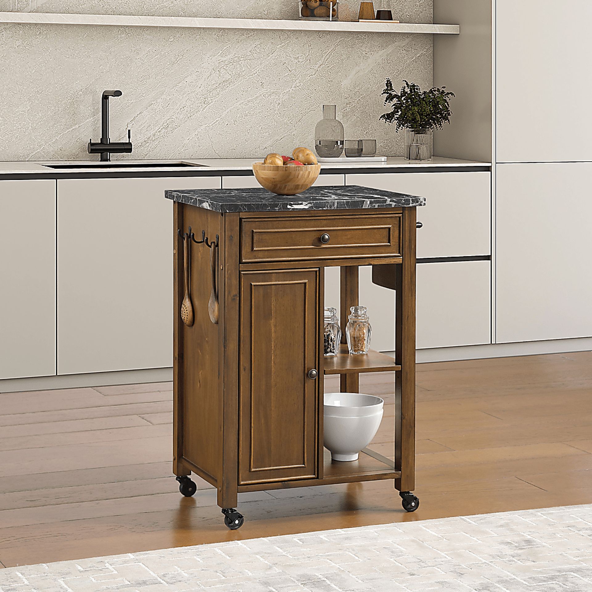 Wilm Oak Kitchen Cart - Image 2