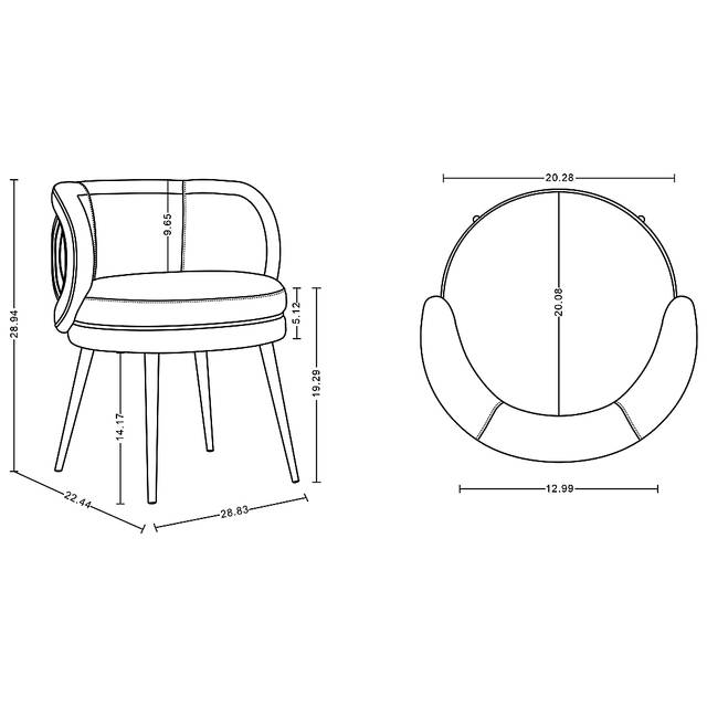 Wilogreen Green Side Chair - Thumbnail - Image 10