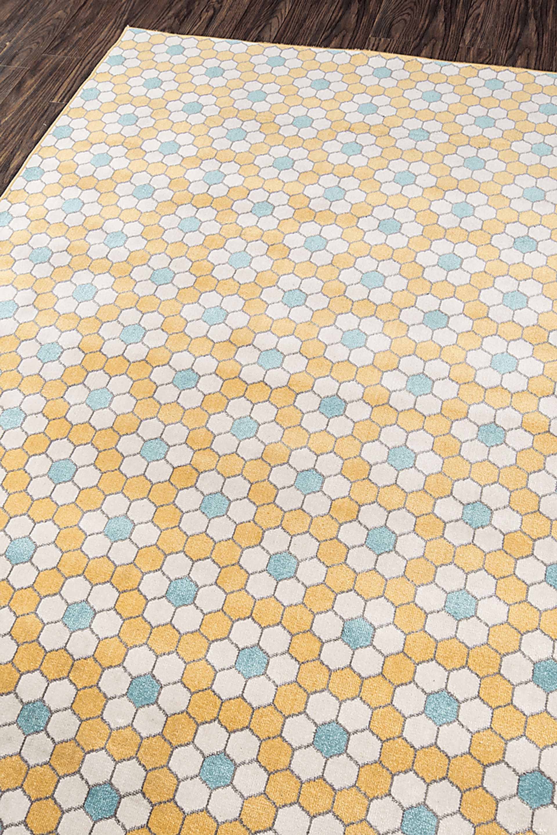 Wilowen Yellow 3'3 x 5' Rug - Image 2