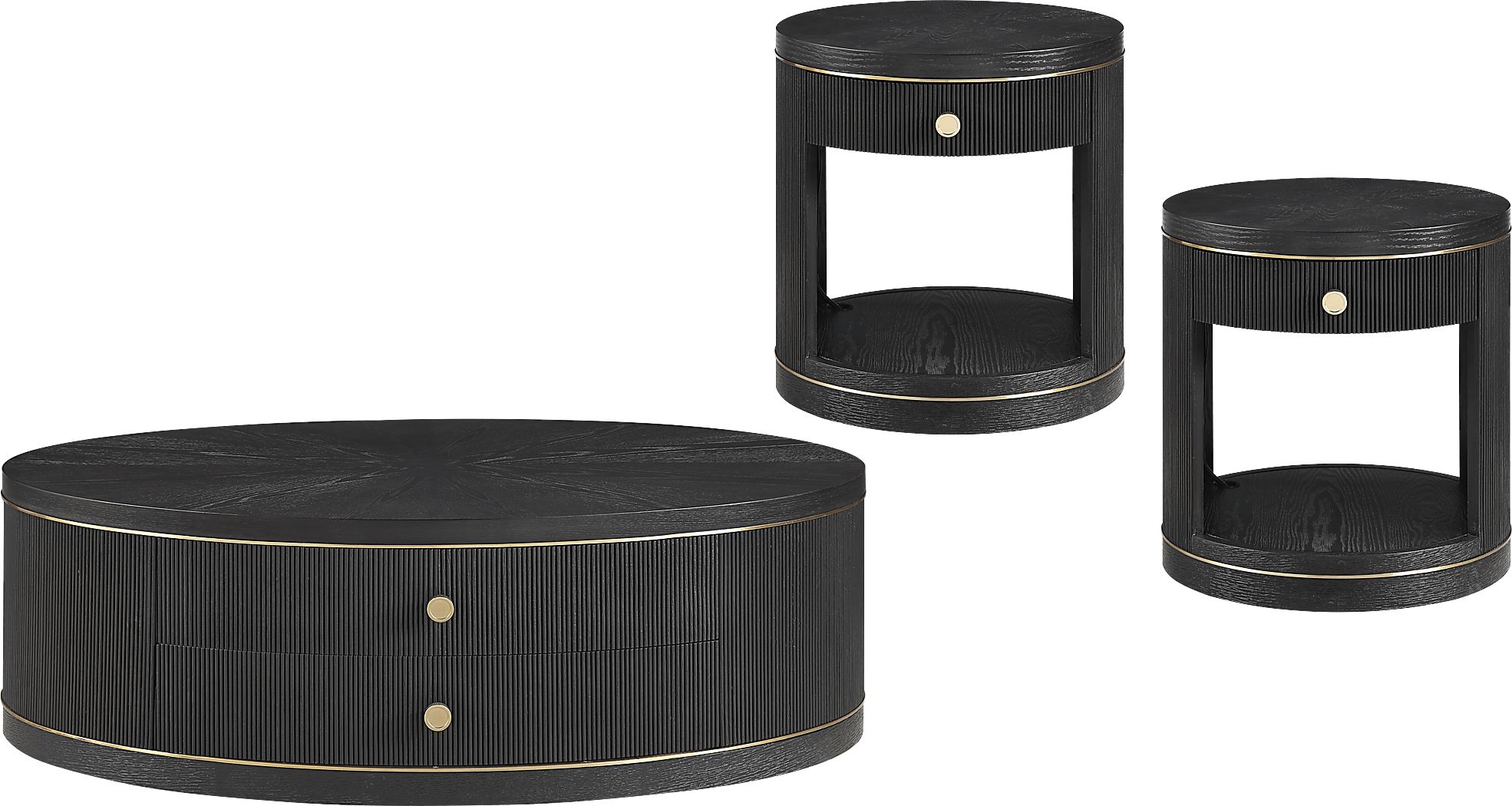 Wilshire Black 3 Pc Table Set