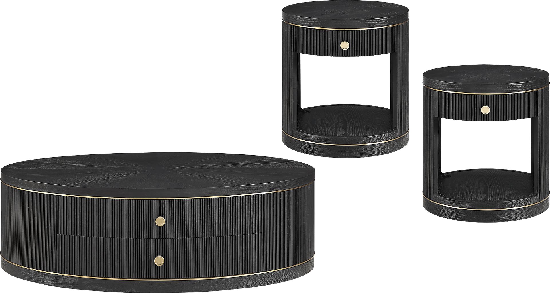 Wilshire Black 3 Pc Table Set - Image 1