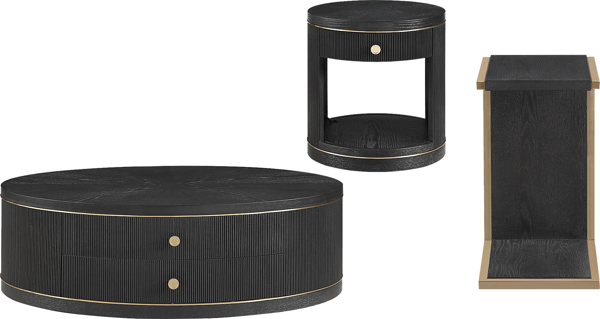 Wilshire Black 3 Pc Table Set