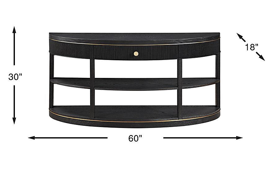 Wilshire Black Sofa Table - Thumbnail 3