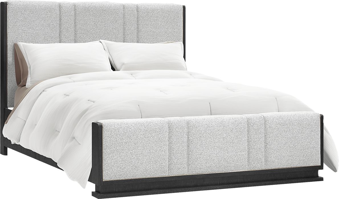Wilshire Gray 3 Pc Queen Upholstered Bed