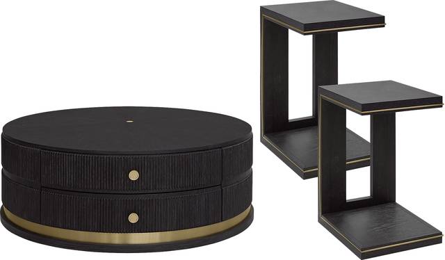 Wilshire Merlot 3 Pc Table Set - Thumbnail - Image 1