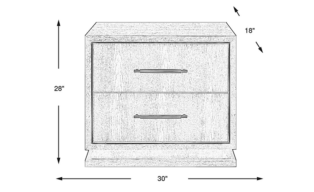 Wilshire Merlot Nightstand