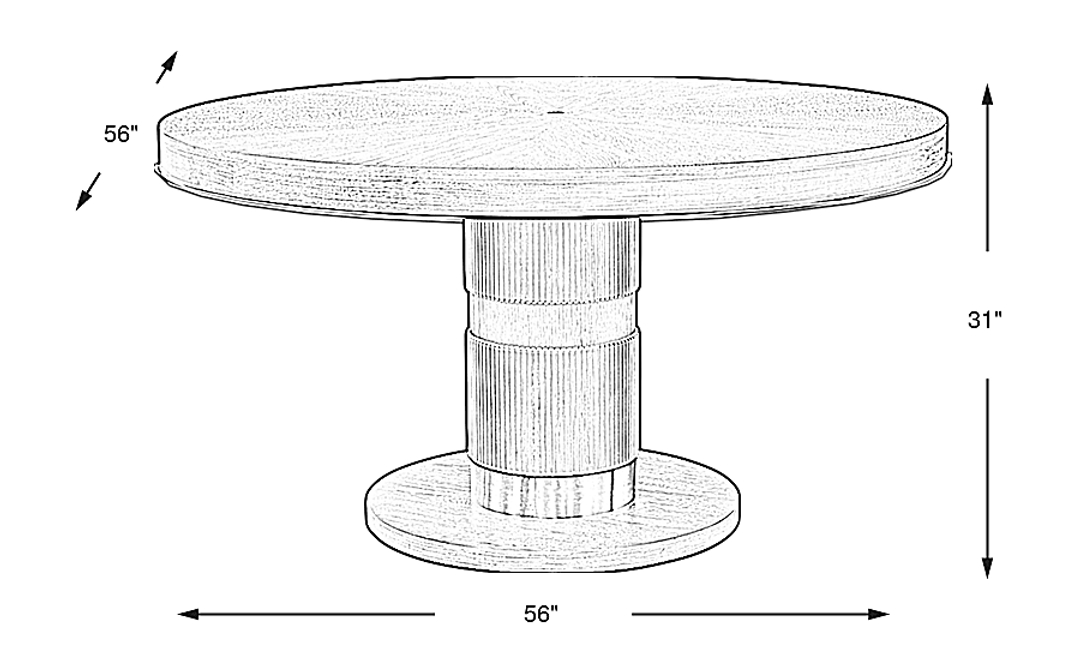 Wilshire Merlot Round Dining Table
