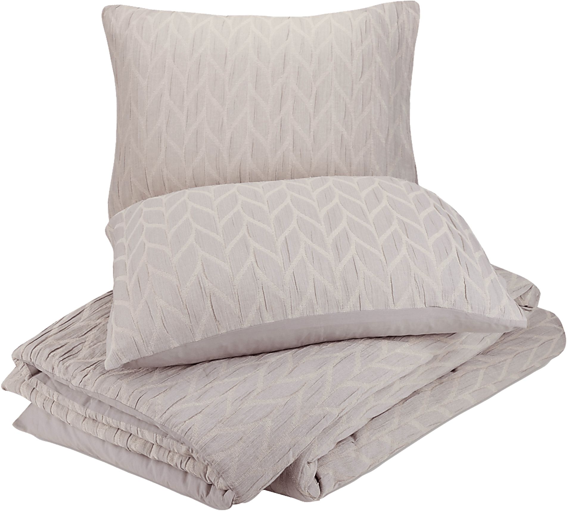Wilsonia Gray Full/Queen 3 Pc Duvet Set - Image 3