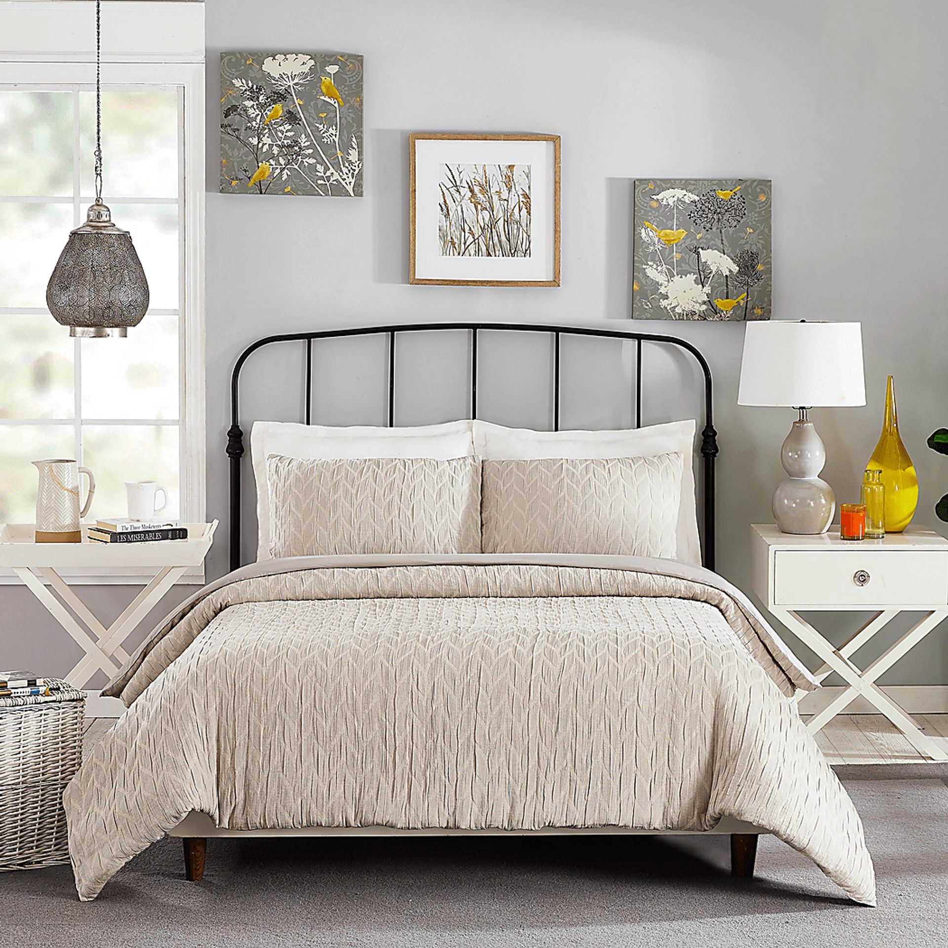 Wilsonia Gray Full/Queen 3 Pc Duvet Set - Image 1