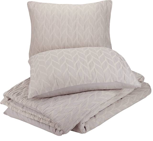Wilsonia Gray King 3 Pc Duvet Set - Thumbnail - Image 3