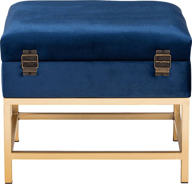 Wiltz Blue Storage Accent Ottoman - Thumbnail - Image 5