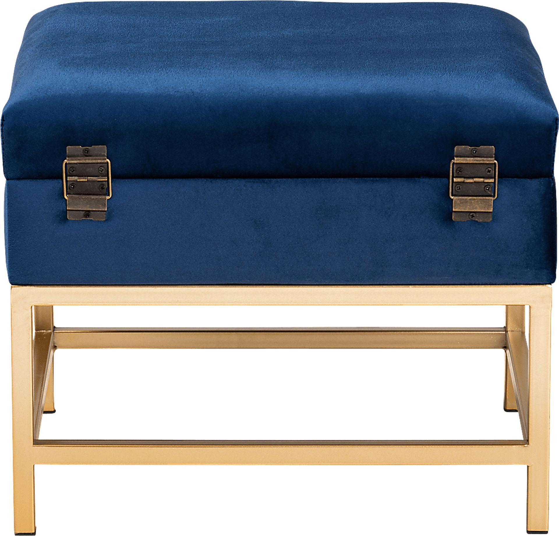 Wiltz Blue Storage Accent Ottoman - Image 5