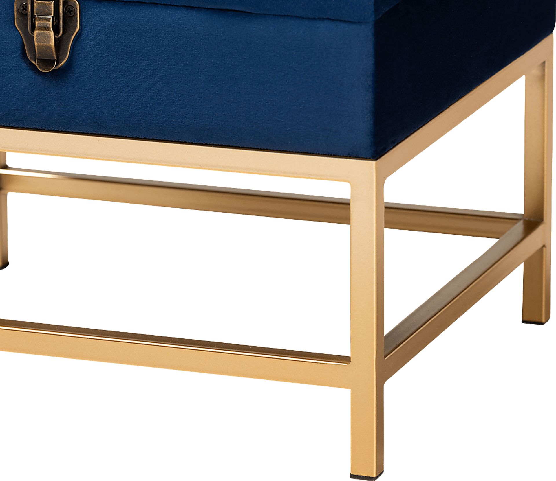 Wiltz Blue Storage Accent Ottoman - Image 6