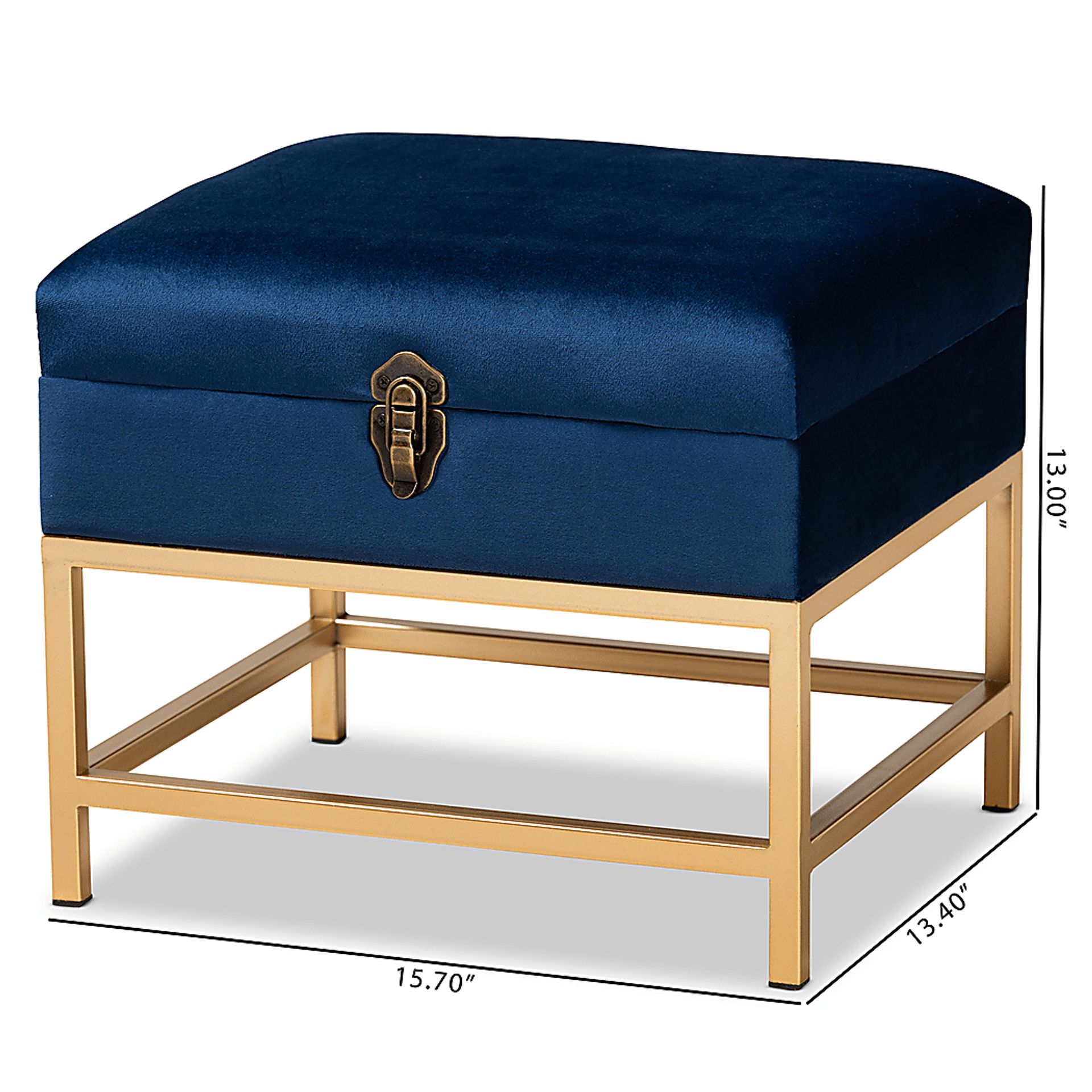 Wiltz Blue Storage Accent Ottoman - Image 10