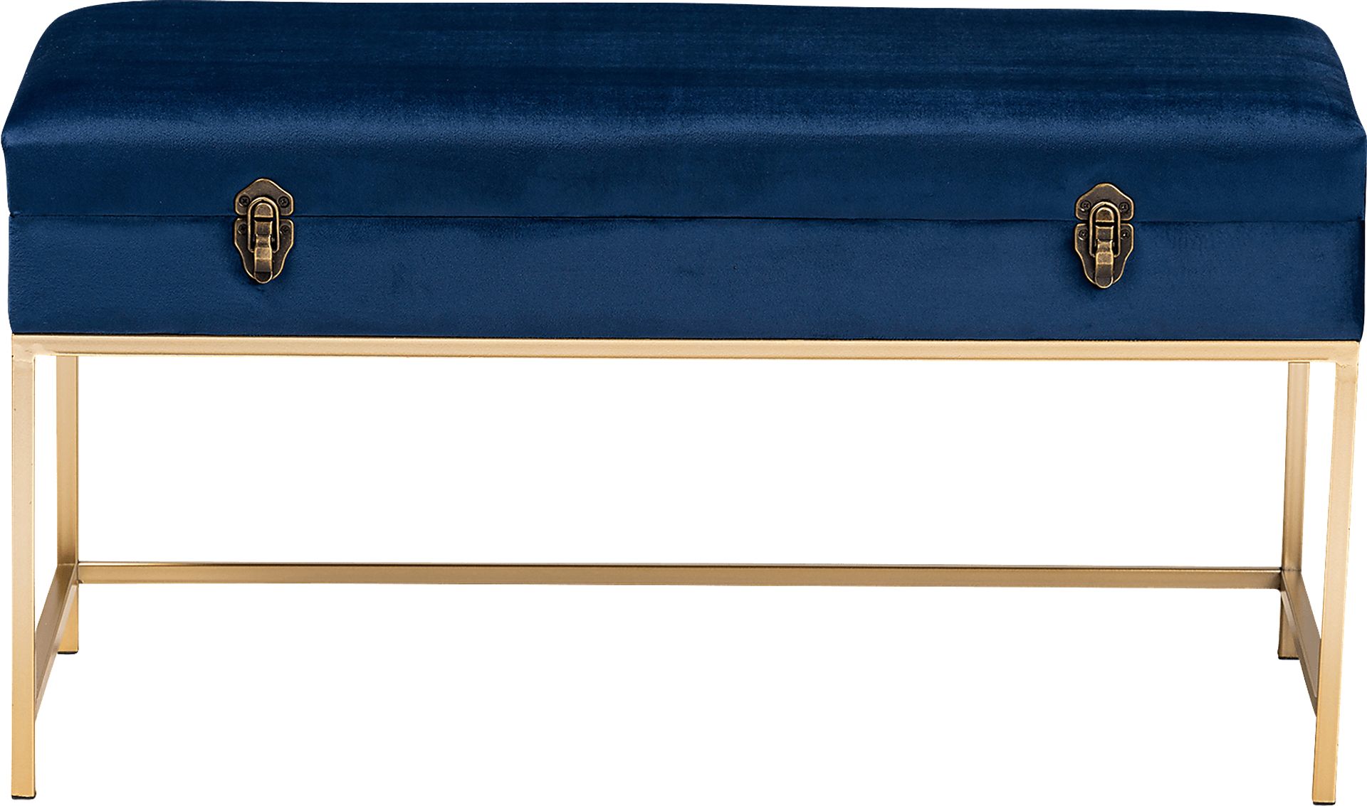 Wiltz Blue Storage Ottoman - Image 3