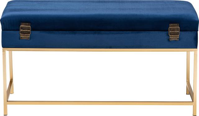 Wiltz Blue Storage Ottoman - Thumbnail - Image 5